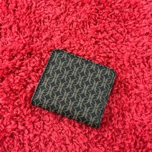 Fossil Black Wallet with Geometric Pattern